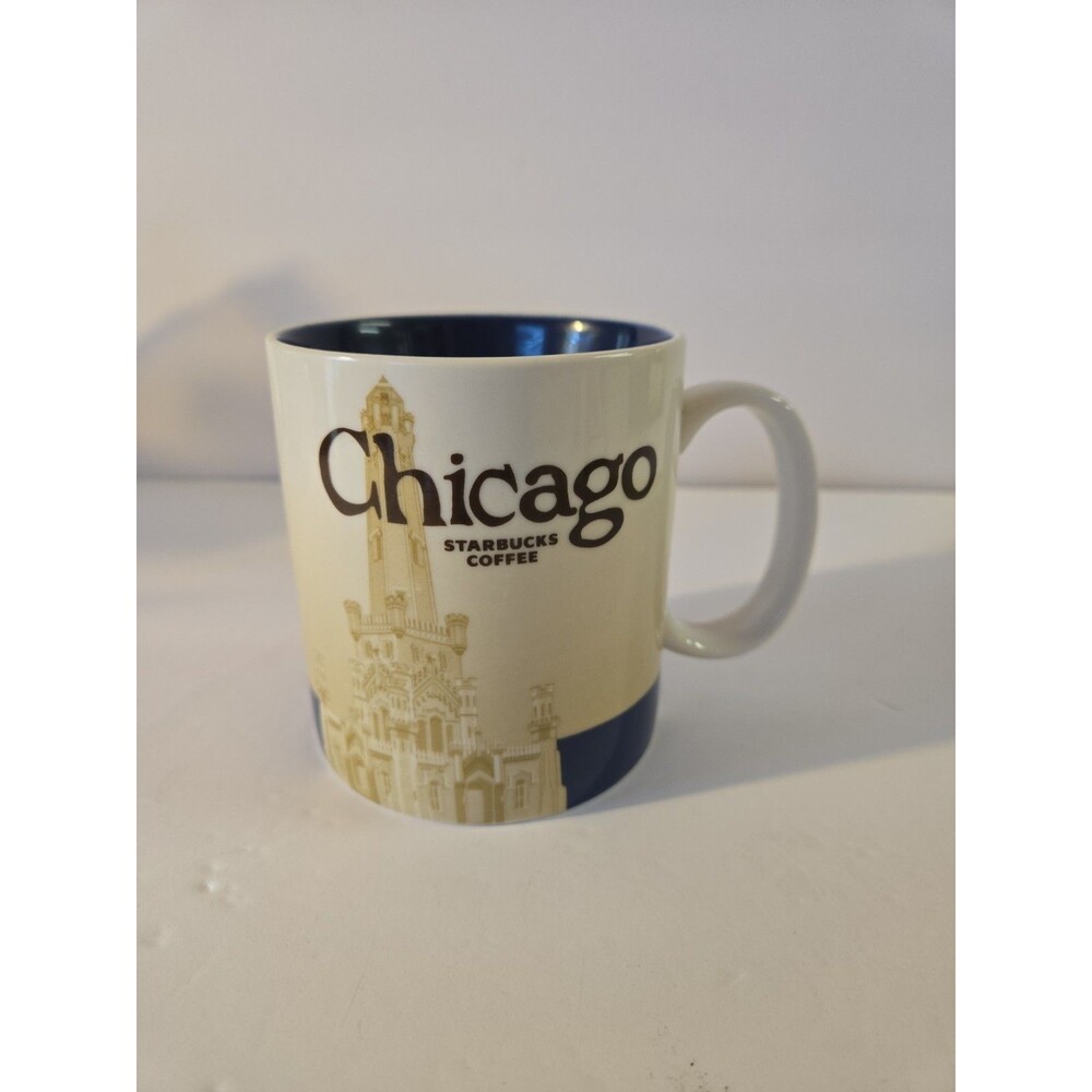 Starbucks Chicago Illinois Global Icon Collection Coffee Tea Mug Cup 16oz
